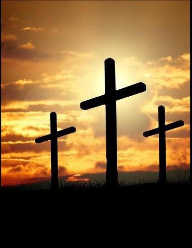 Cover image for The Cross Christian Inspirational Notebook: 100 Pages 8.5 X 11 Wide Ruled Line Paper