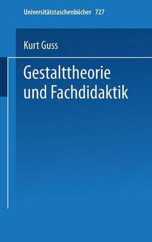 Cover image for Gestalttheorie Und Fachdidaktik