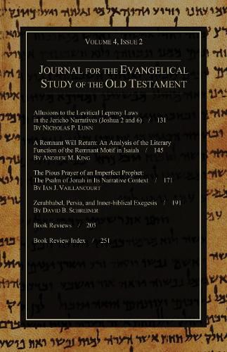 Cover image for Journal for the Evangelical Study of the Old Testament, 4.2