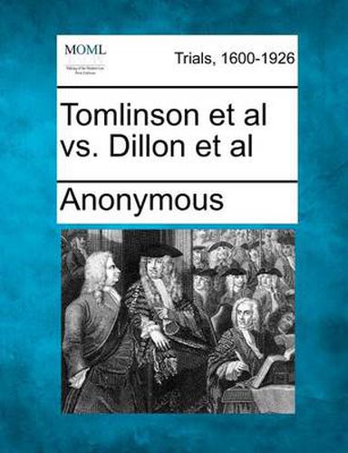 Cover image for Tomlinson et al vs. Dillon et al