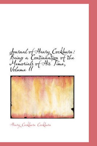 Cover image for Journal of Henry Cockburn
