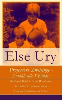 Cover image for Professors Zwillinge - Enthalt alle 5 Bande: Bubi und Madi + In der Waldschule + In Italien + Im Sternenhaus + Von der Schulbank ins Leben