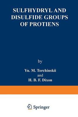 Cover image for Sulfhydryl and Disulfide Groups of Proteins