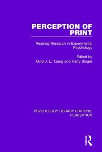 Cover image for Perception of Print: Reading Research in Experimental Psychology