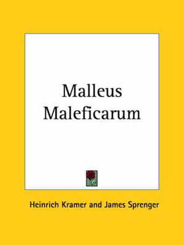 Cover image for Malleus Maleficarum (1928)