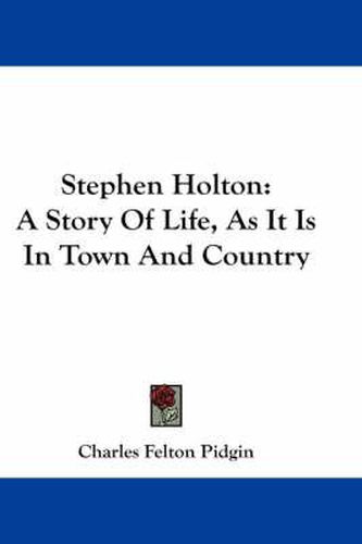 Cover image for Stephen Holton: A Story of Life, as It Is in Town and Country