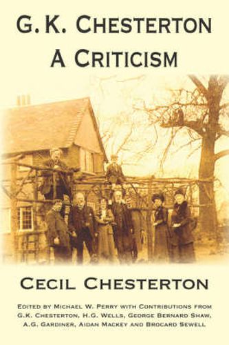 Cover image for G. K. Chesterton, a Criticism