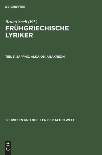 Cover image for Sappho, Alkaios, Anakreon