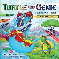 Cover image for Turtle Meets Genie, The Coloring Book