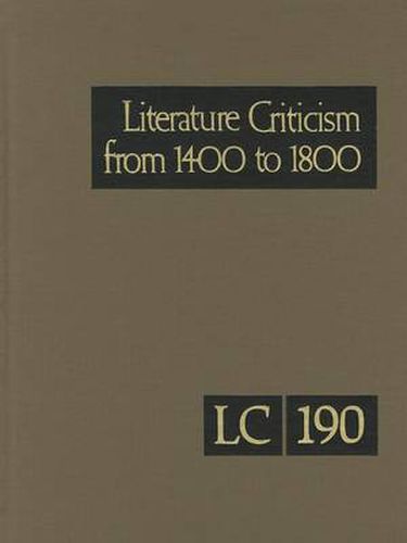 Cover image for Literature Criticism from 1400 to 1800