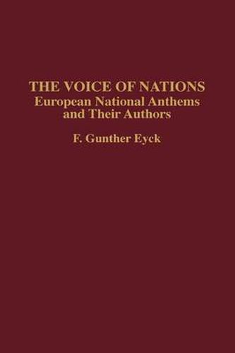 Cover image for The Voice of Nations: European National Anthems and Their Authors