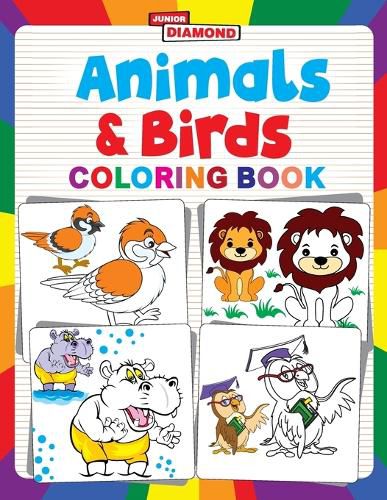 Cover image for Animals And Birds Colouring Book