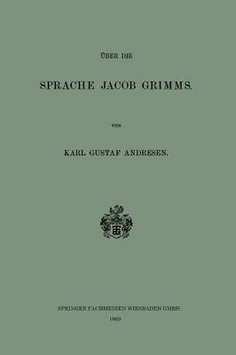 UEber Die Sprache Jacob Grimms