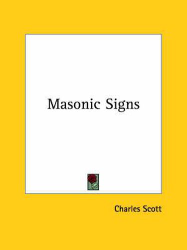 Cover image for Masonic Signs