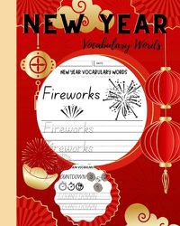 Cover image for New Year Vocabulary Words Tracing Workbook