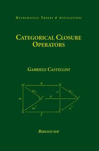 Cover image for Categorical Closure Operators