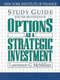 Cover image for Study Guide for the 4th Edition of Options as a Strategic Investment: Fourth Edition