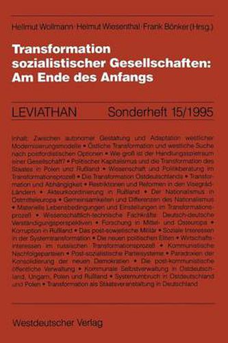 Cover image for Transformation Sozialistischer Gesellschaften: Am Ende Des Anfangs