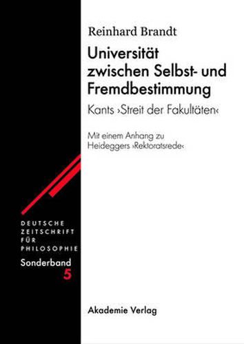 Cover image for Universitat zwischen Selbst- und Fremdbestimmung