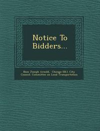 Cover image for Notice to Bidders...