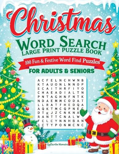Christmas Word Search Large Print Puzzle Book for Adults & Seniors ...