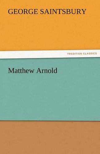 Cover image for Matthew Arnold