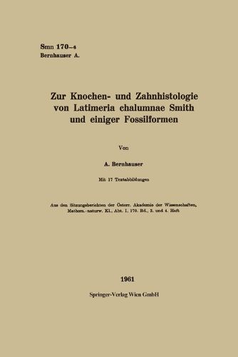 Cover image for Zur Knochen- und Zahnhistologie von Latimeria chalumnae Smith und einiger Fossilformen