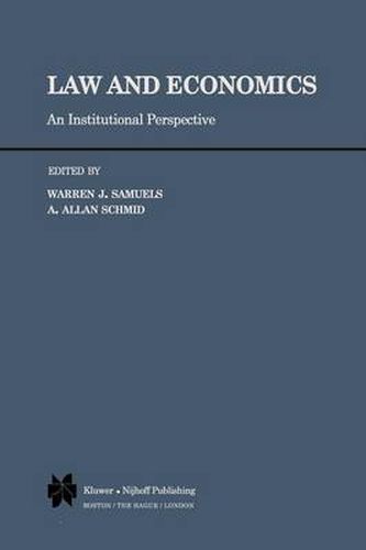 Cover image for Law and Economics: An Institutional Perspective