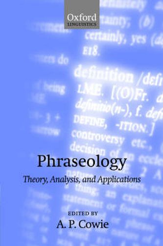 Cover image for Phraseology: Theory, Analysis and Applications