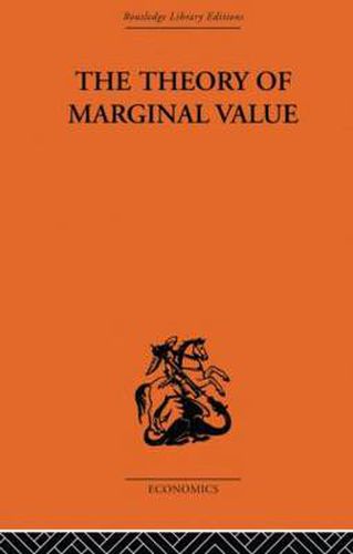 Cover image for The Theory of Marginal Value