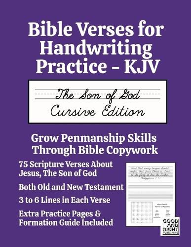 Cover image for Bible Verses for Handwriting Practice - KJV