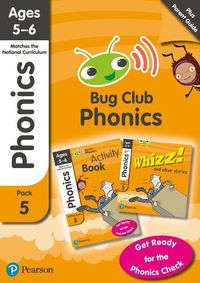 Cover image for Bug Club Phonics Learn at Home Pack 5, Phonics Sets 13-26 for ages 5-6 (Six stories + Parent Guide + Activity Book)