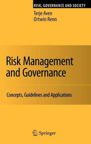Cover image for Risk Management and Governance: Concepts, Guidelines and Applications