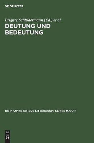Cover image for Deutung und Bedeutung