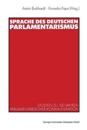 Cover image for Sprache Des Deutschen Parlamentarismus