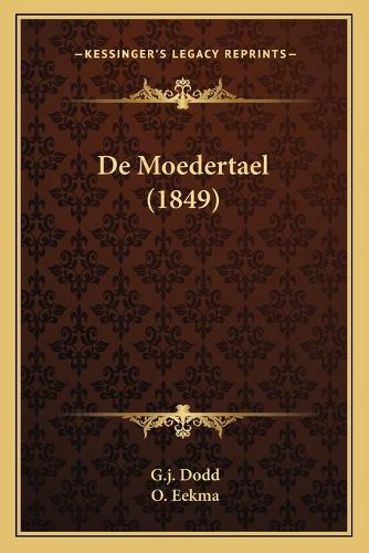 Cover image for de Moedertael (1849)