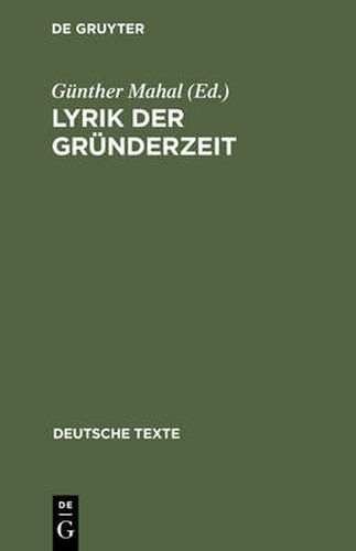 Cover image for Lyrik Der Grunderzeit