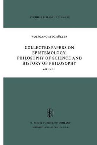 Cover image for Collected Papers on Epistemology, Philosophy of Science and History of Philosophy: Volume I