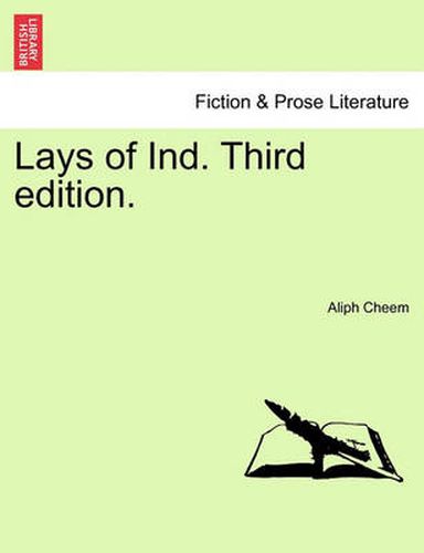 Cover image for Lays of Ind. Third Edition.