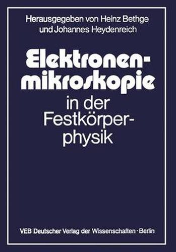 Cover image for Elektronenmikroskopie in der Festkoerperphysik