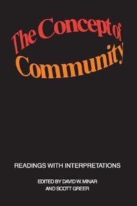 Cover image for The Concept of Community: Readings with Interpretations