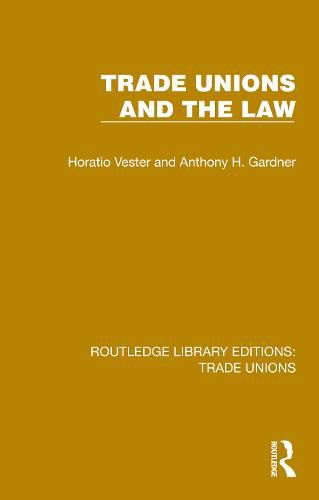 Cover image for Trade Unions and the Law