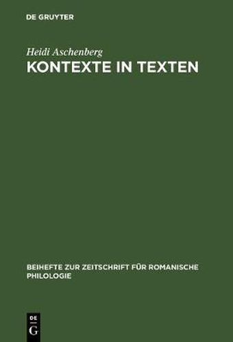 Cover image for Kontexte in Texten
