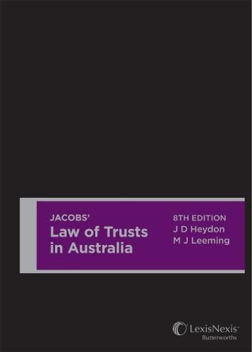 Cover image for Jacobs' Law of Trusts in Australia, 8th edition (Cased)