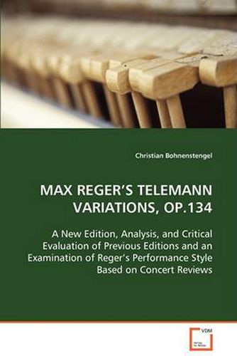 Cover image for Max Reger's Telemann Variations, Op.134