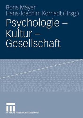 Cover image for Psychologie - Kultur - Gesellschaft