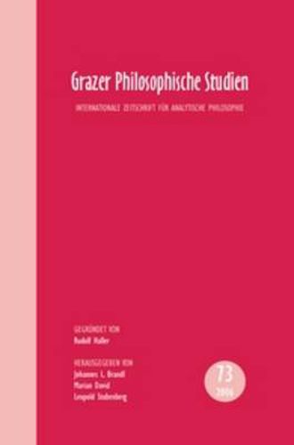 Cover image for Grazer Philosophische Studien