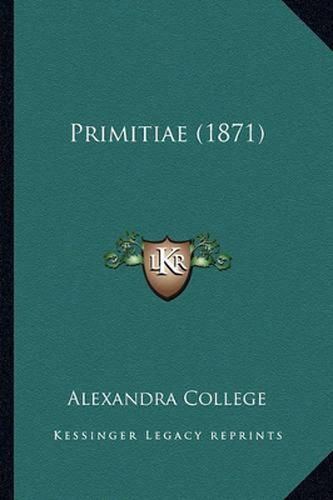 Cover image for Primitiae (1871)