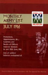 Cover image for Supplement to the Monthly Army List July 1916