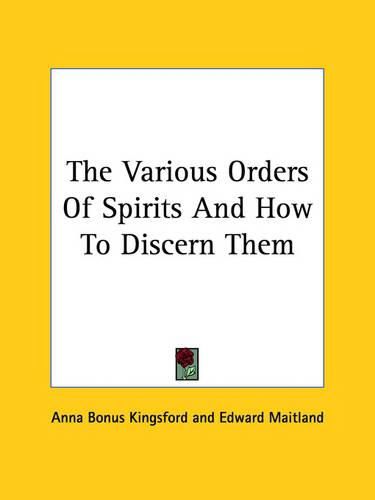 Cover image for The Various Orders of Spirits and How to Discern Them